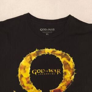 God of War Video Game Graphic Crew Neck Short Sleeve Shirt Mens Size XL Black